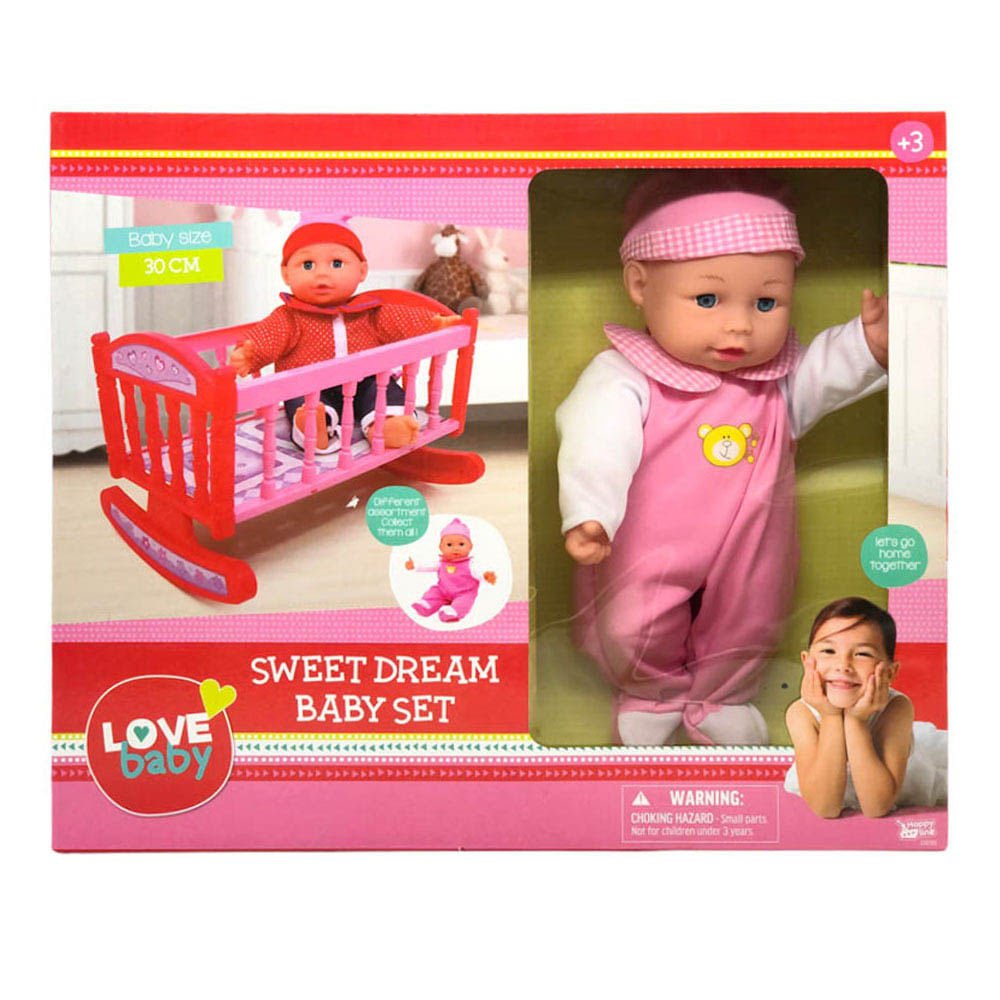 Bebé Love Baby Con Cuna de 30 cm - Surtido