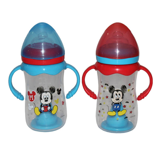 Biberón Plástica Disney Mickey Mouse con Agarradero 9 oz