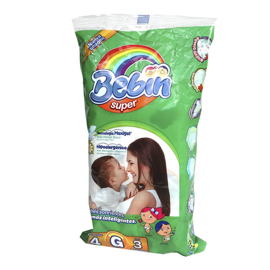 Pañales Desechables Bebin Para Bebé Grande