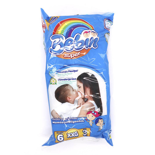 Pañales Desechables Bebin Talla XXG 3 Piezas