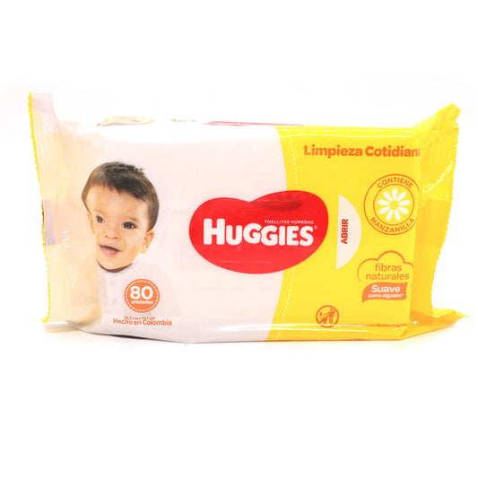 Toallas Húmedas Huggies Limpieza Cotidiana de 80 Piezas