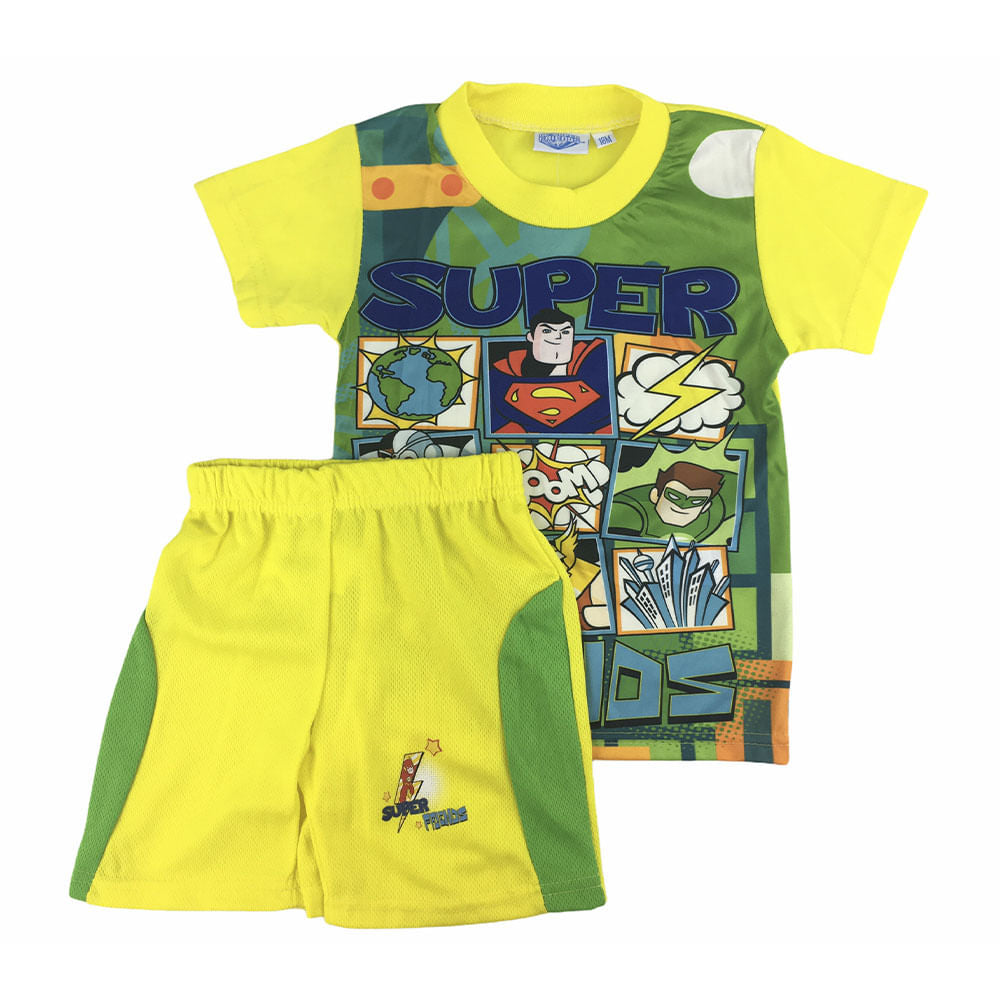 Conjunto Short Periquito Para Bebé Niño