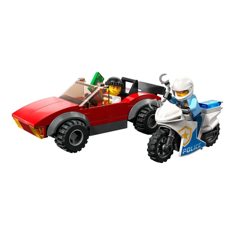 Bloques Lego City Moto de Policía y Auto a la Fuga