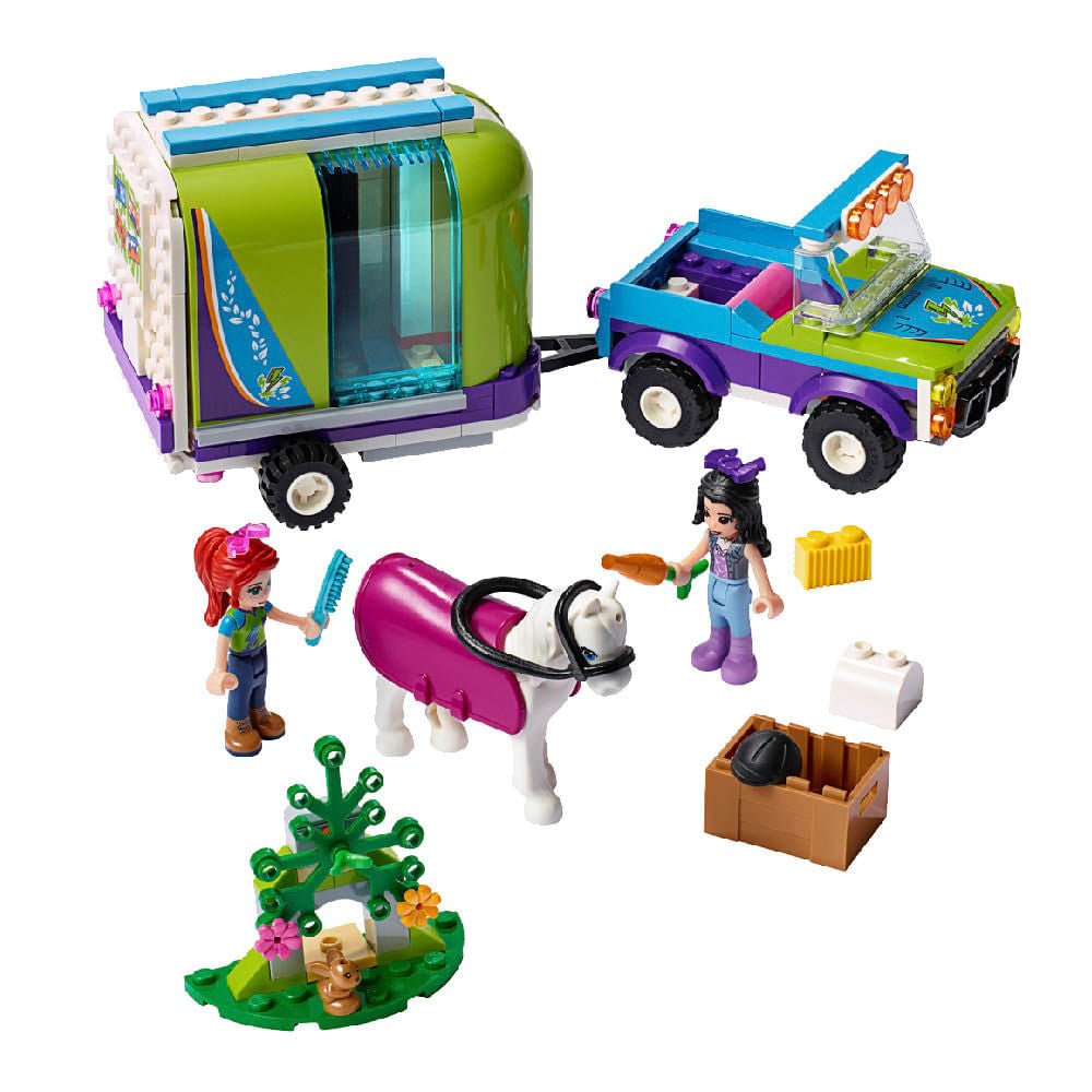 Bloques LEGO® Friends Remolque y Caballo