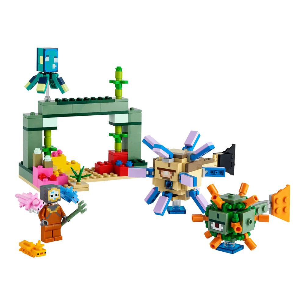 Bloques Lego Minecraft Batalla Contra el Guardián