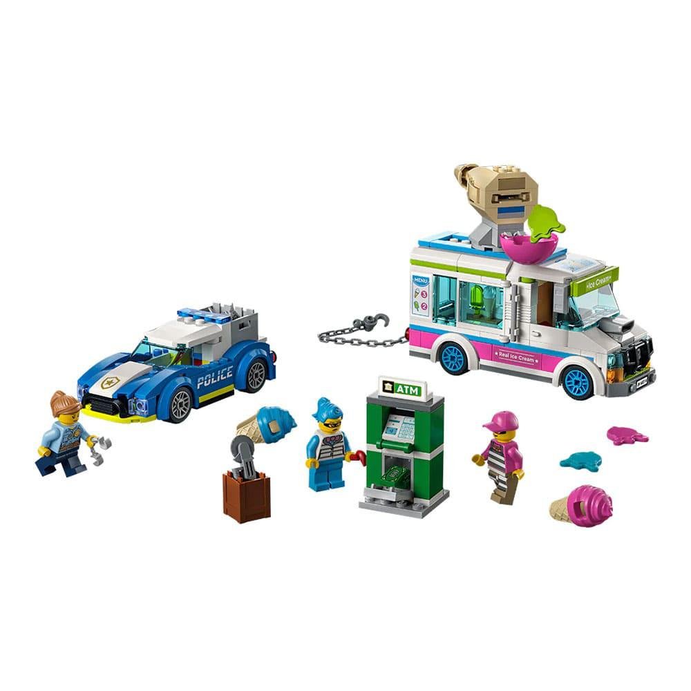 Bloques Lego Persecución Policial Del Camión de Los Helados