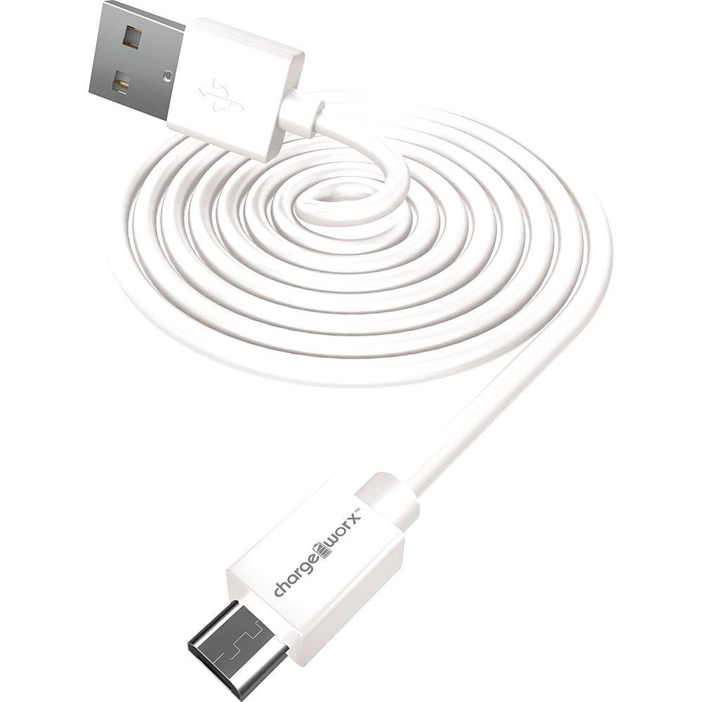 Cable Cargador Chargeworx Android 10Ft White