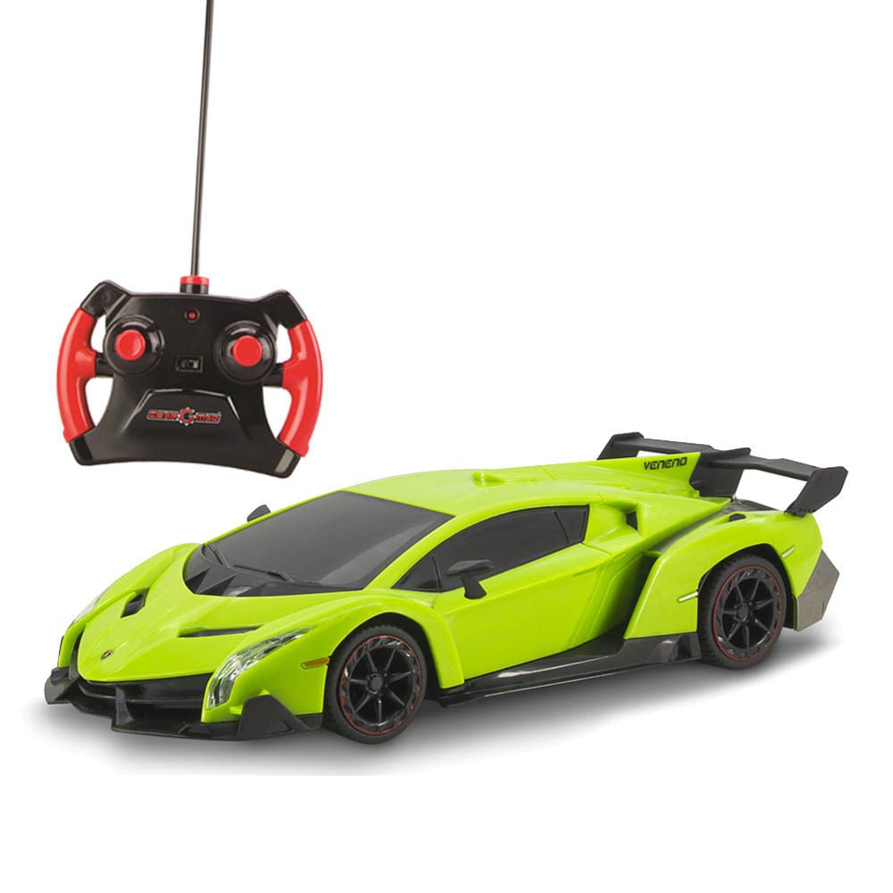 Carro a Control Remoto Lamborghini Veneno Verde a Escala 1:26