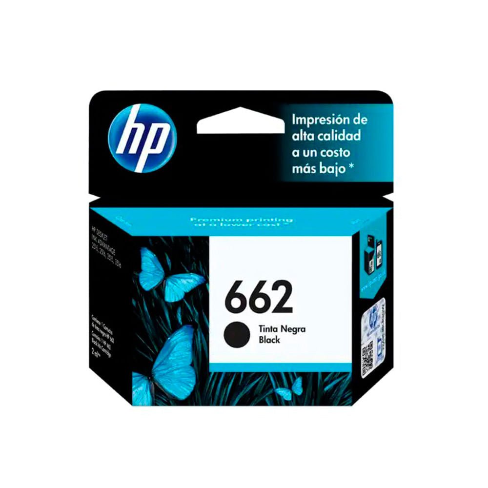 Cartucho Tinta HP 662 Negro Original