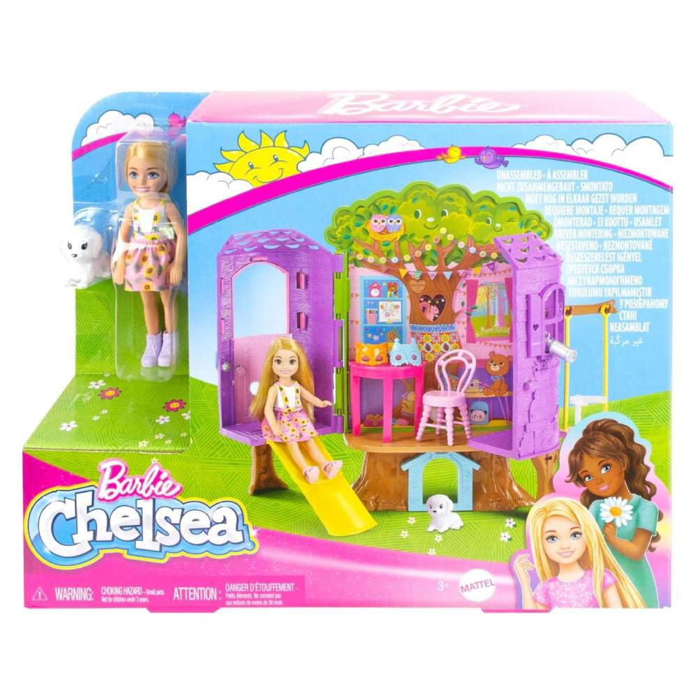 Casa Del Árbol Barbie Chelsea Con Cachorro