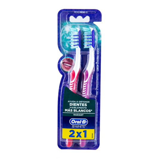 Cepillo De Dientes Oral-B 3D White 2 piezas