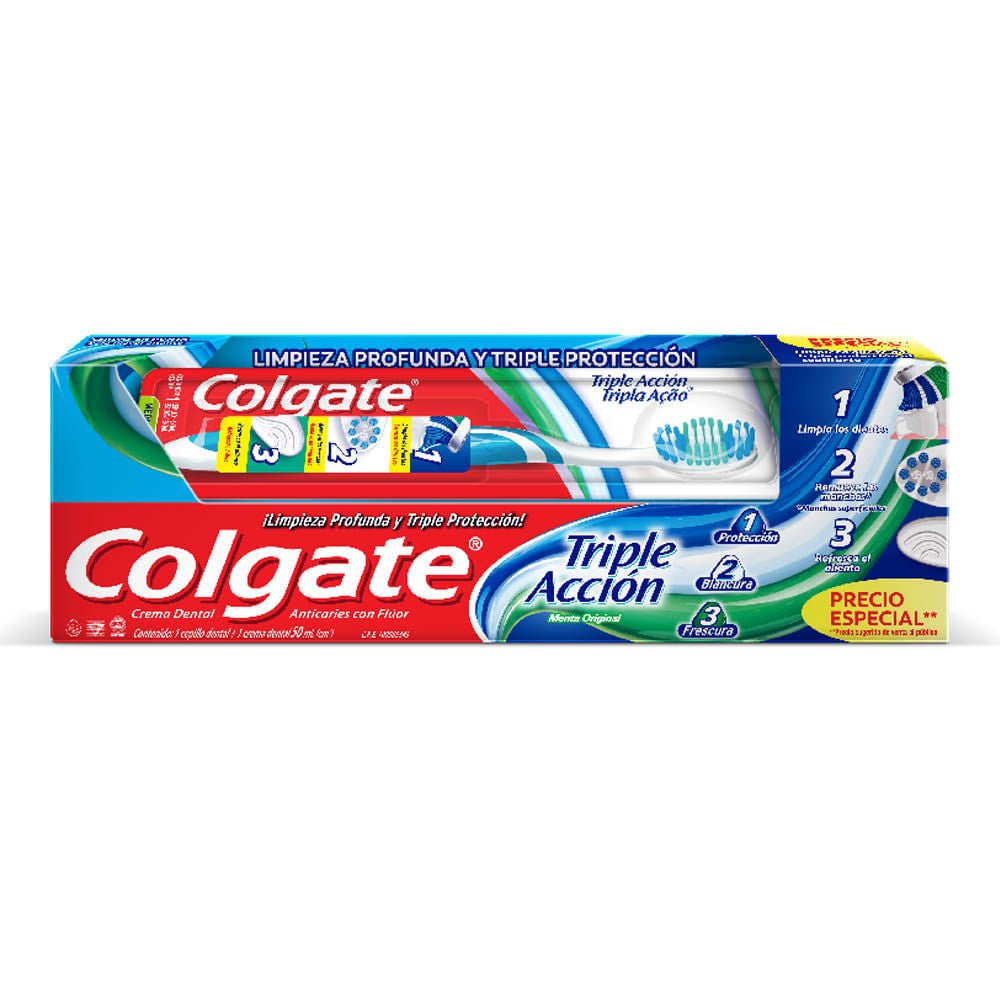 Cepillo Dental Colgate Triple Acción Twister 50 ml