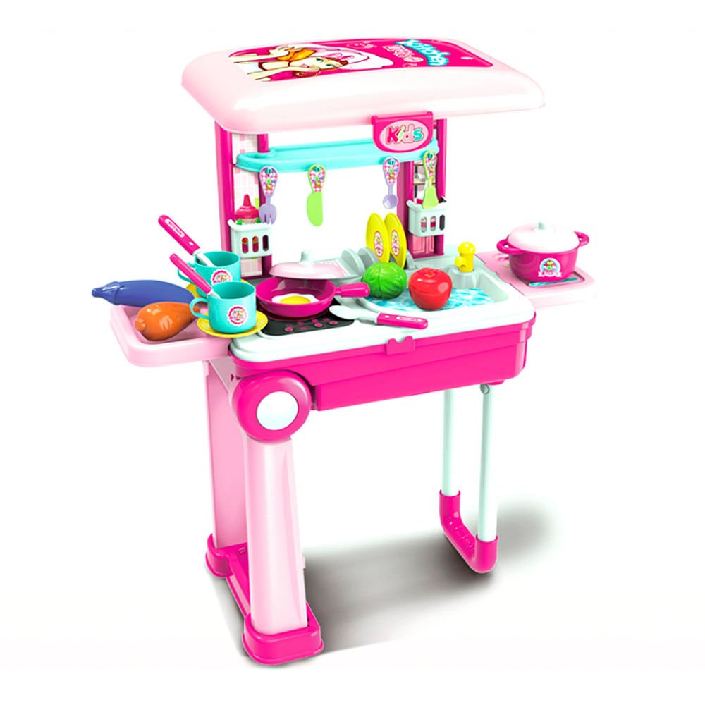 Cocina De Juguete Rosa Armable