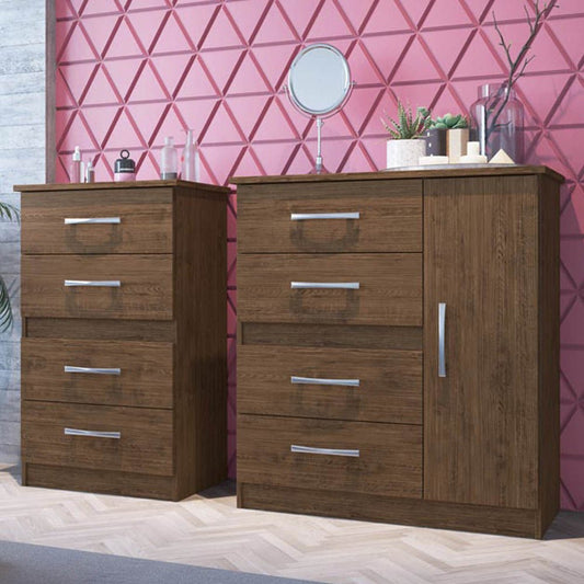 Cómoda Doripel 1 Puerta 4 Gavetas