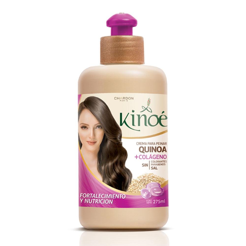 Crema Para Peinar Kinoe Fortalecimiento Con Colágeno 275 ml