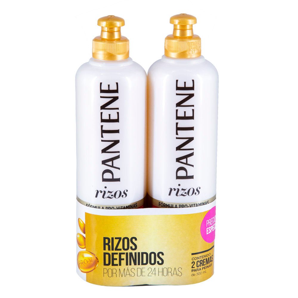 Crema Para Peinar Pantene Rizos Definidos Duo-Pack