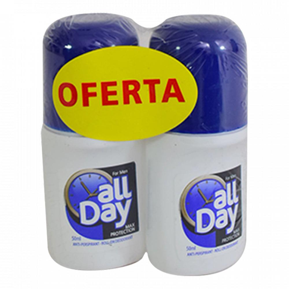 Desodorante All Day Max Protect Roll On Men 2 Piezas