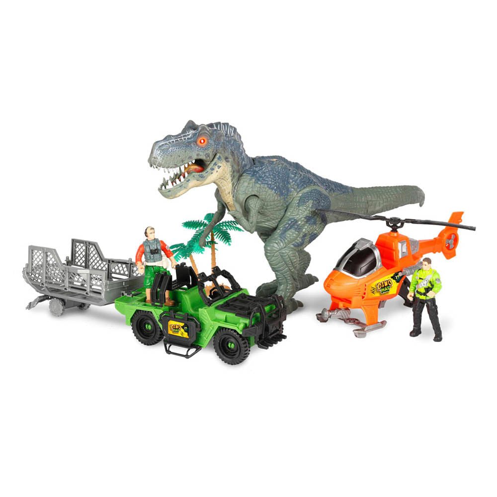 Dinosaurio Dino Mat con Helicóptero