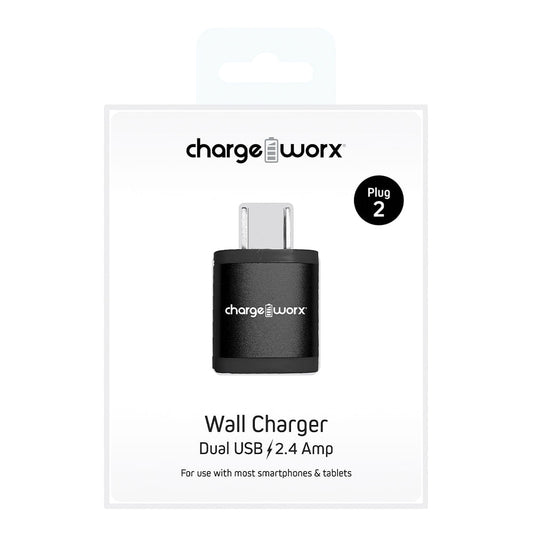 Cargador USB de Pared 2.4 A Negro