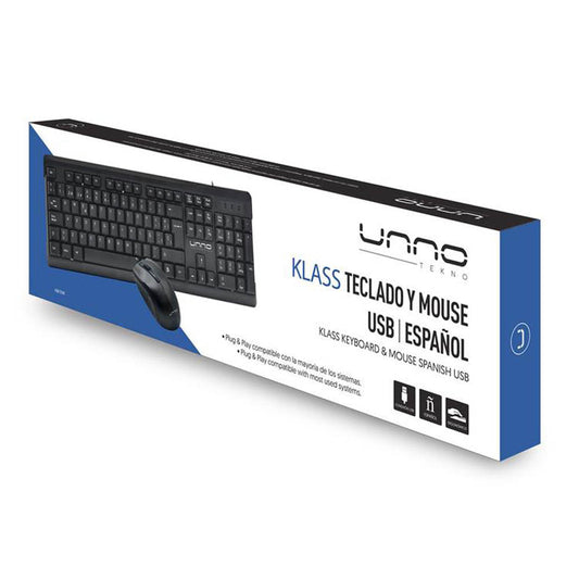 Teclado y Mouse Unnotekno USB