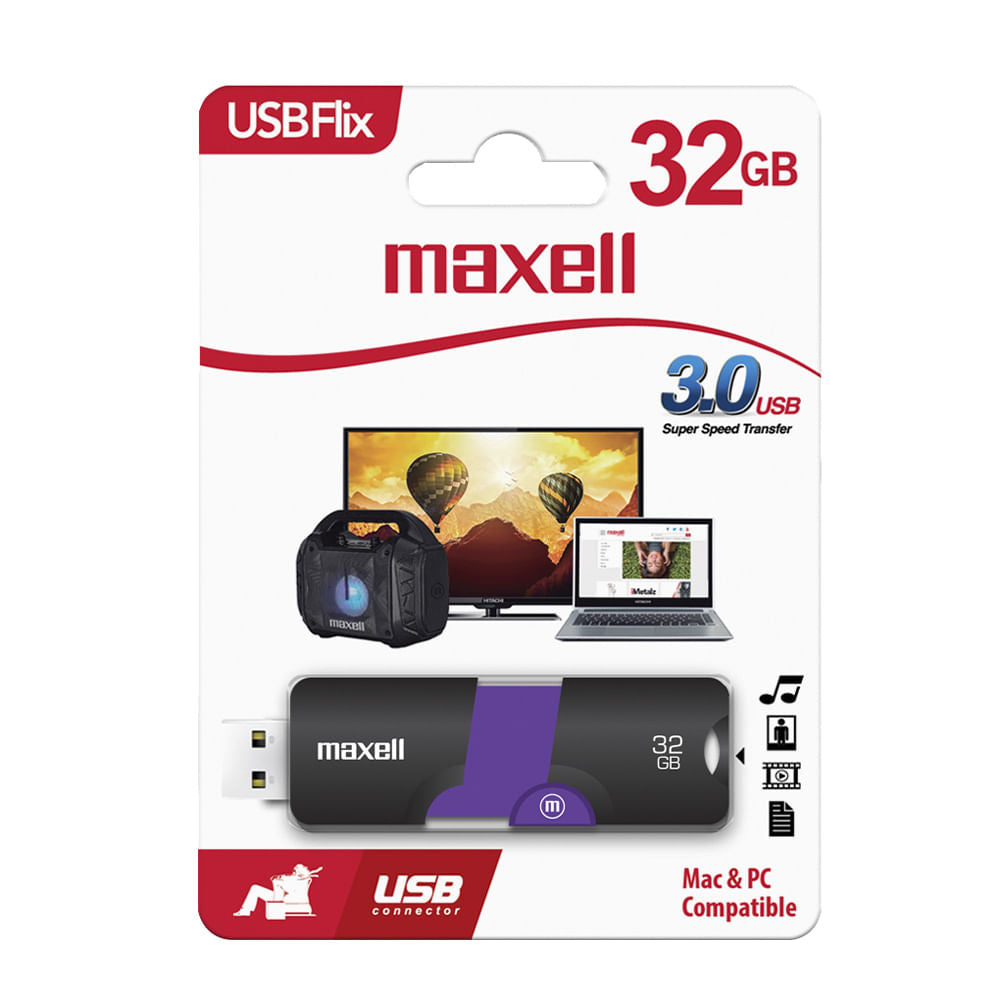 Memoria USB FLIX Maxell 32GB Purpura