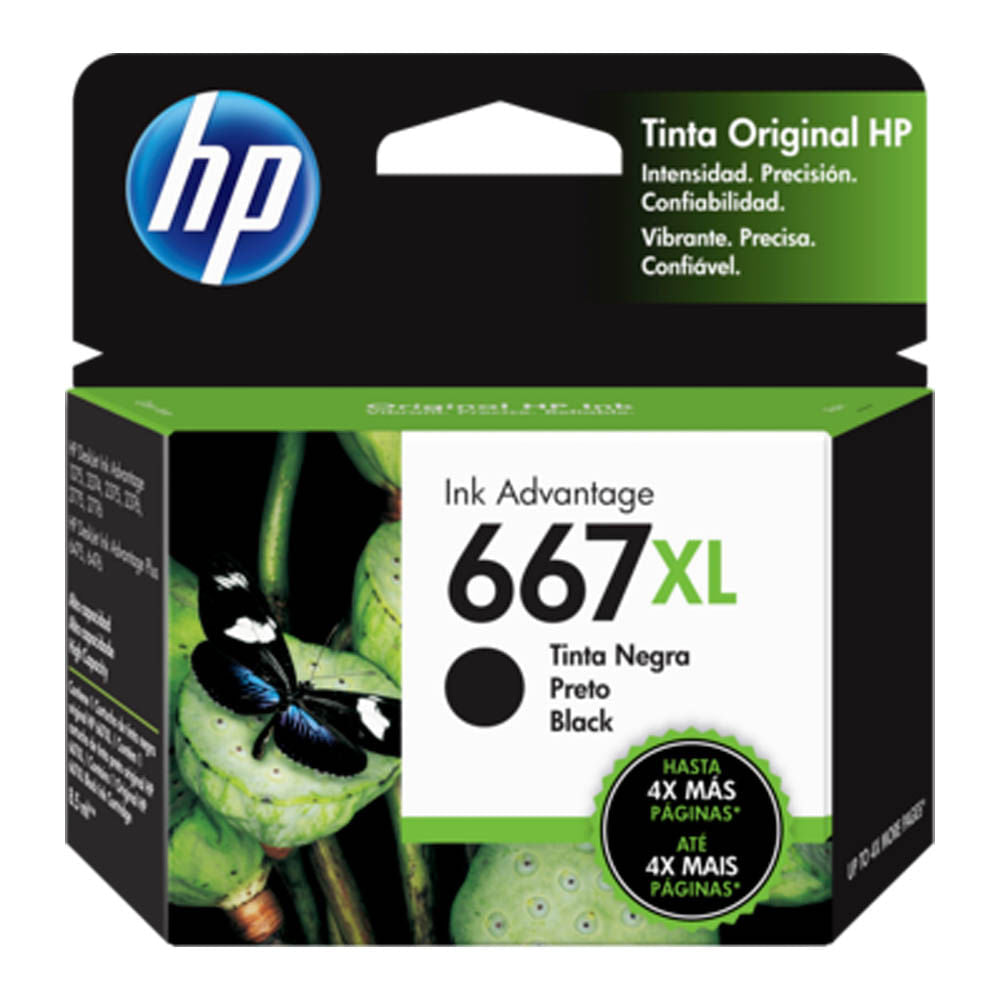 Cartucho de Tinta HP 667 XL Negro