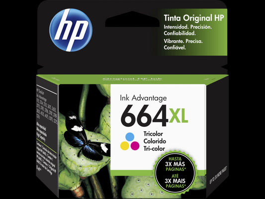 Cartucho Tinta HP 664XL Tri-Color Original