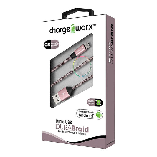 Cable de Carga y Sincronización Chargeworx Micro USB de 3 Pies