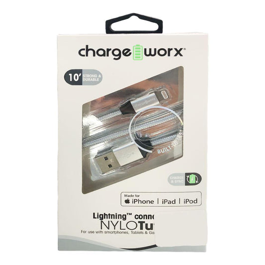 Cable Para Cargar 3 en 1 Chargeworx de 10 Pies Gris