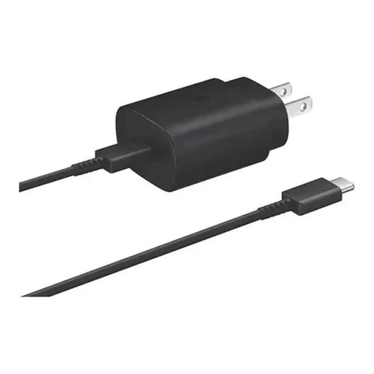 Cargador de Carga Rápida Samsung Con Cable USB-C Negro