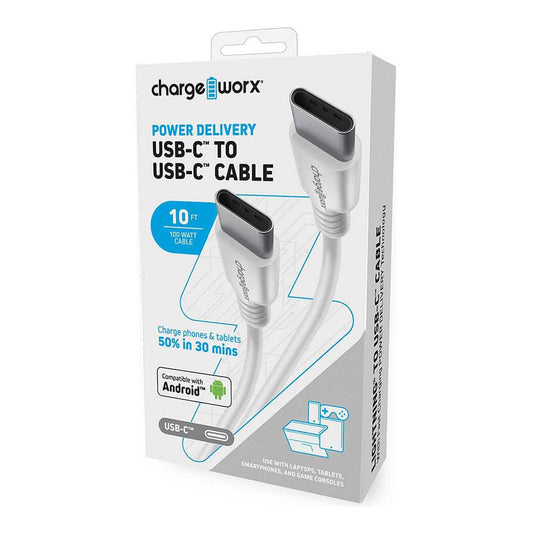 Cable Cargador Chargeworx Para Android 10 ft