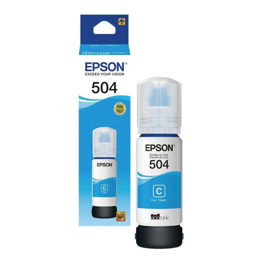 Tinta Para Impresora Epson 504 Cian