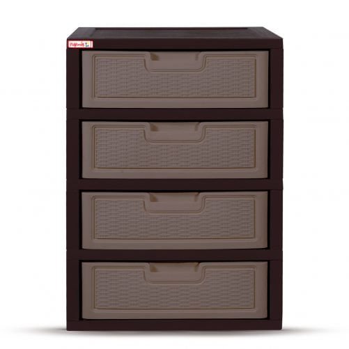 Gavetero Jumbo Premium-Rattan Plastimas de 4 Niveles 4 Gavetas