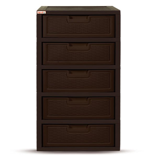 Gavetero Jumbo Premium-Rattan Plastimas de 5 Niveles 5 Gavetas