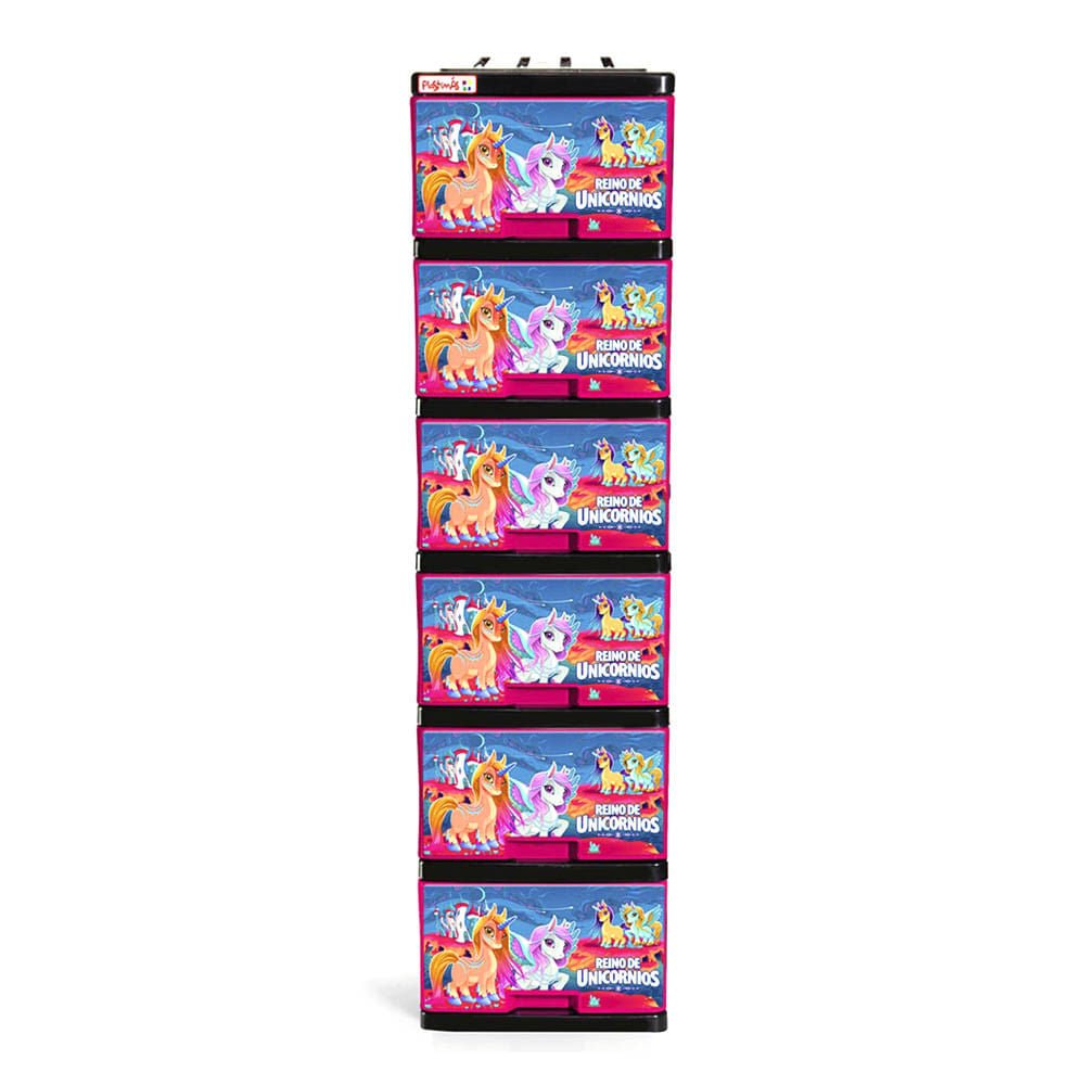 Gavetero Plastimas Reino De Unicornios 6 Gavetas