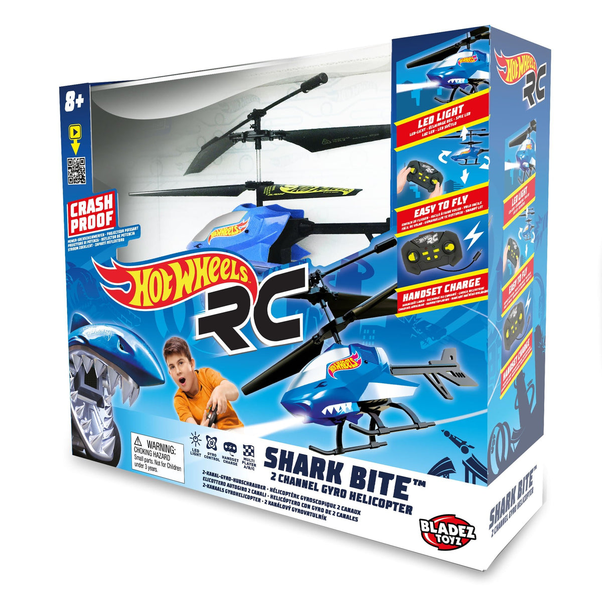 Helicoptero Hot Weels Control Remoto Shark Bite
