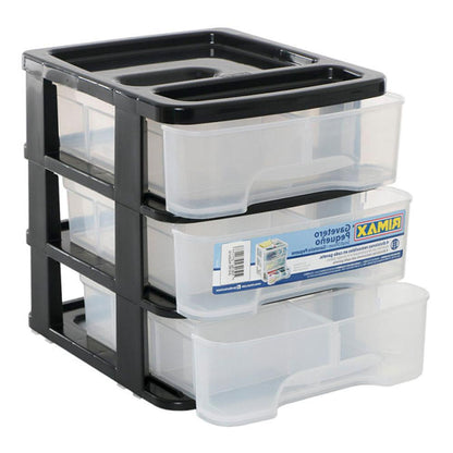 Gavetero Rimax 3 Niveles Negro