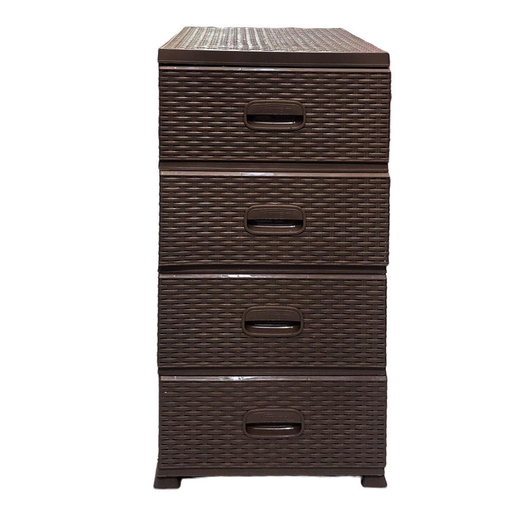 Gavetero Plástico Elifplast Rattan 4 Niveles - Surtido