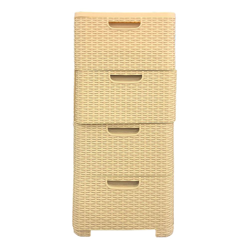 Gavetero de Plástico Consuplast Rattan 4 Niveles
