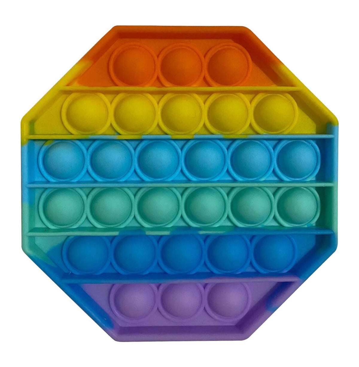 Juego Antiestrés Pop It Fidget Arcoiris Octágono