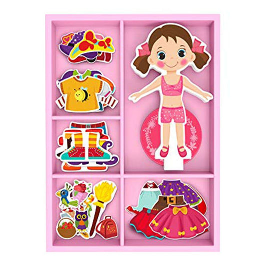 Juego Magnético Toysters de Madera Vestido Nina