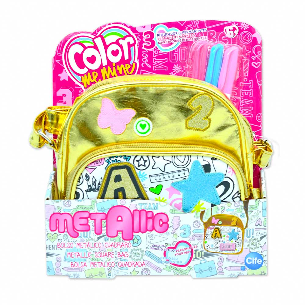 Bolso Metálico Color Me Mine Cuadrado