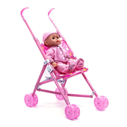 Muñeco Bebe Tutu Love Con Coche de Plástico