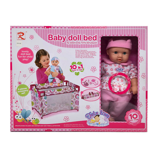 Muñeco Bebe Tutu Love Con Corral