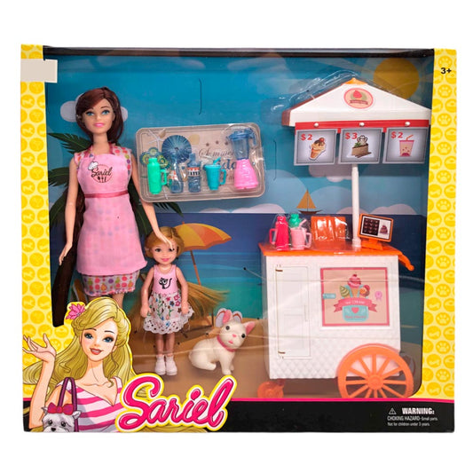Muñeca Sariel Carrito De Helado