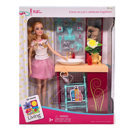 Muñeca Girl World Living Star Toys Con Tocador - Surtido