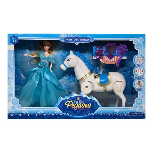 Muñeca Con Caballo Pegasus Star Toys Con Luces