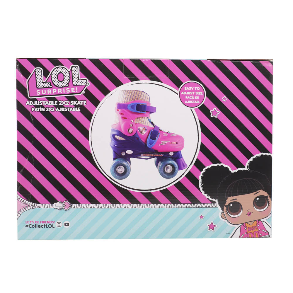 Patines de Cuatro Ruedas Ajustable Lol Deluxe Talla 31 - 34