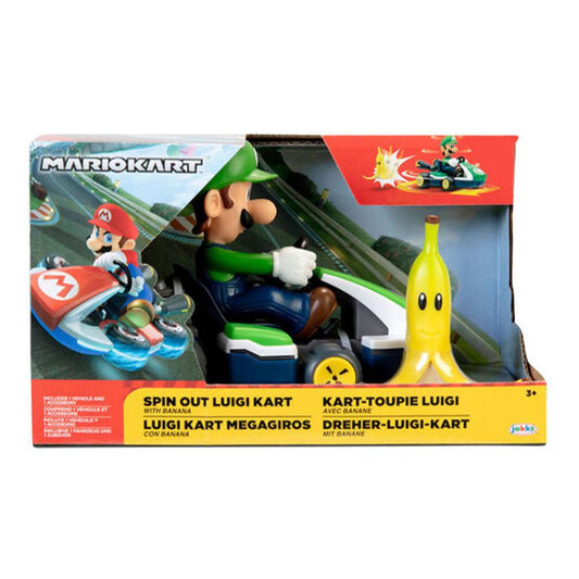 Figura de Mario Bros Luigi Mega Giros Con Banana