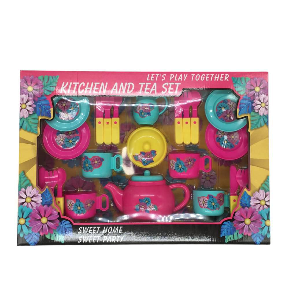 Juego de Té Hong Chang de Flores 23 Piezas